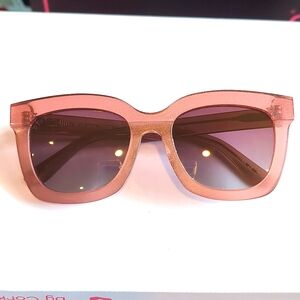 Diff Eyewear Pink Square Frame Sunglasses